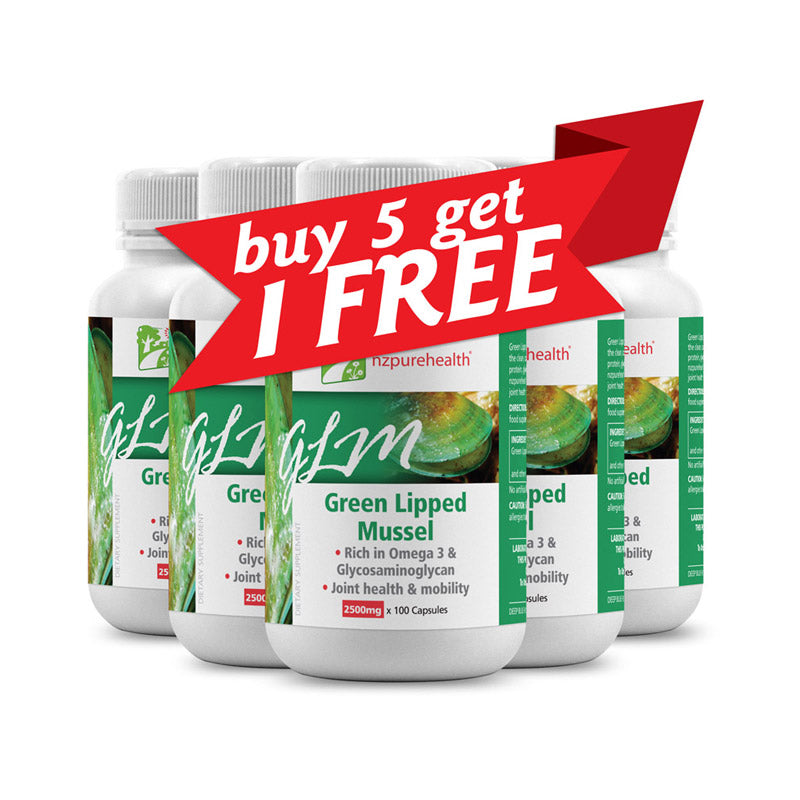 Green Lipped Mussel - Buy 5 Get 1 Free